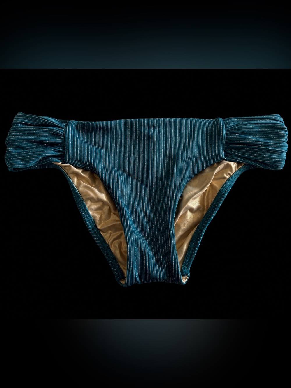 Luli Fama HAVANA NIGHTS Scrunch Side Full Bikini Bottom - Size XS *see notes